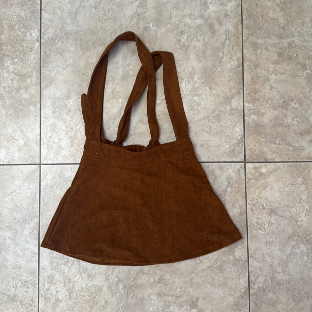 Little James Tan Romper Skirt/Dress, Size 4-5, Like new